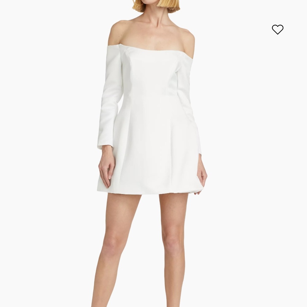 Elliatt White Long Sleeve A-Line Dress